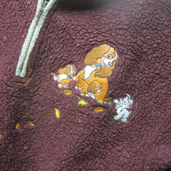 DISNEY LADY & THE TRAMP FLEECE, FALL THEME LARGE RN84167 - Picture 2 of 9